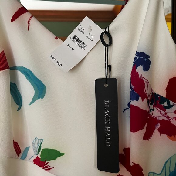 NWT BLACK HALO SEDORA WATERCOLOR FLORAL COCKTAIL DRESS-SIZE 10 - Picture 3 of 8